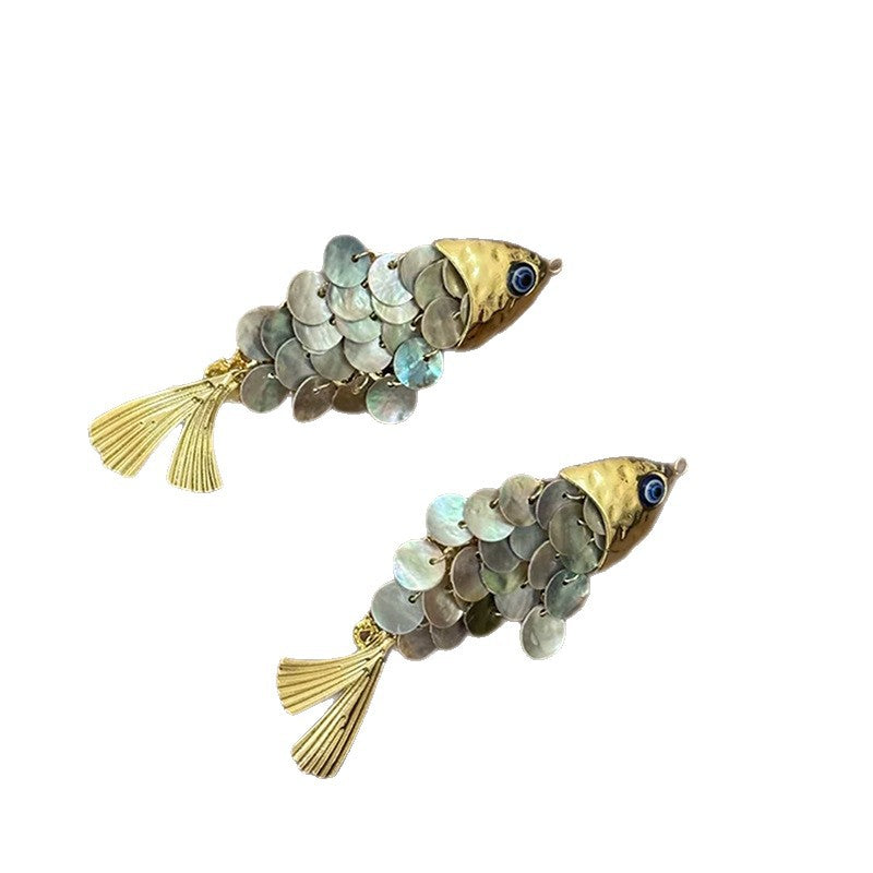 Elegante fermaglio per capelli da donna placcato oro a forma di conchiglia con stile di lusso minimalista e design a motivo animale