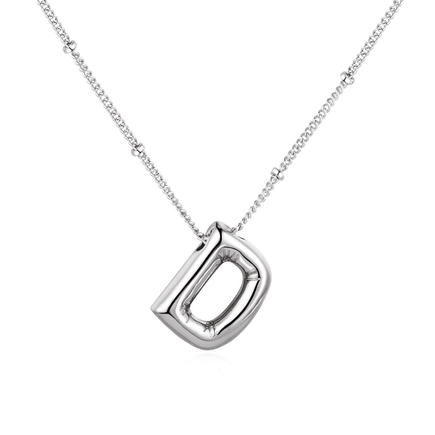 Gold Plated Brass Letter Pendant Necklace for Women