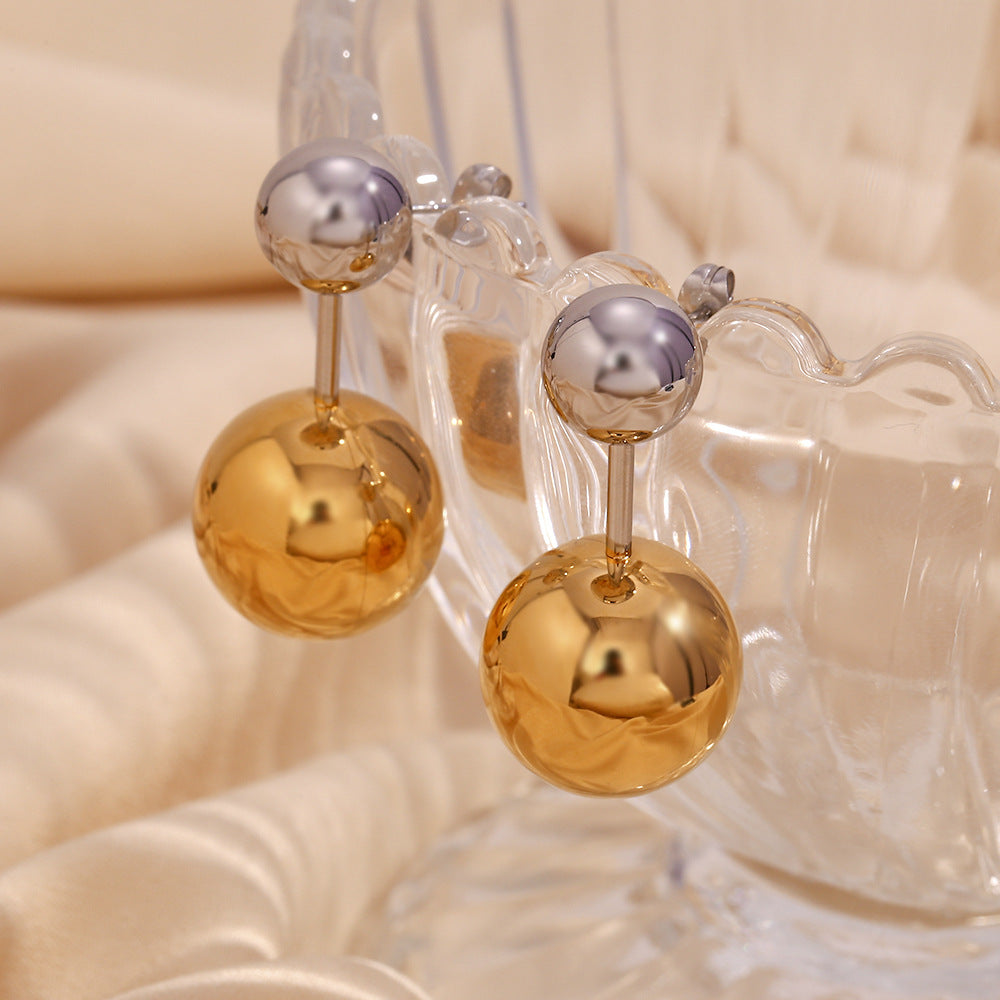 Orecchini Pendenti Geometrici Alla Moda in Acciaio Inossidabile con Placcatura in Oro 18K da Donna