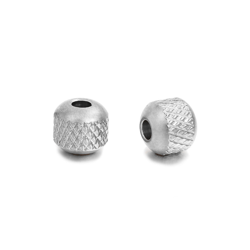 Minimalist Stainless Steel Titanium Steel Plated Pineapple Beads Charm Bar DIY Jewelry Accessories