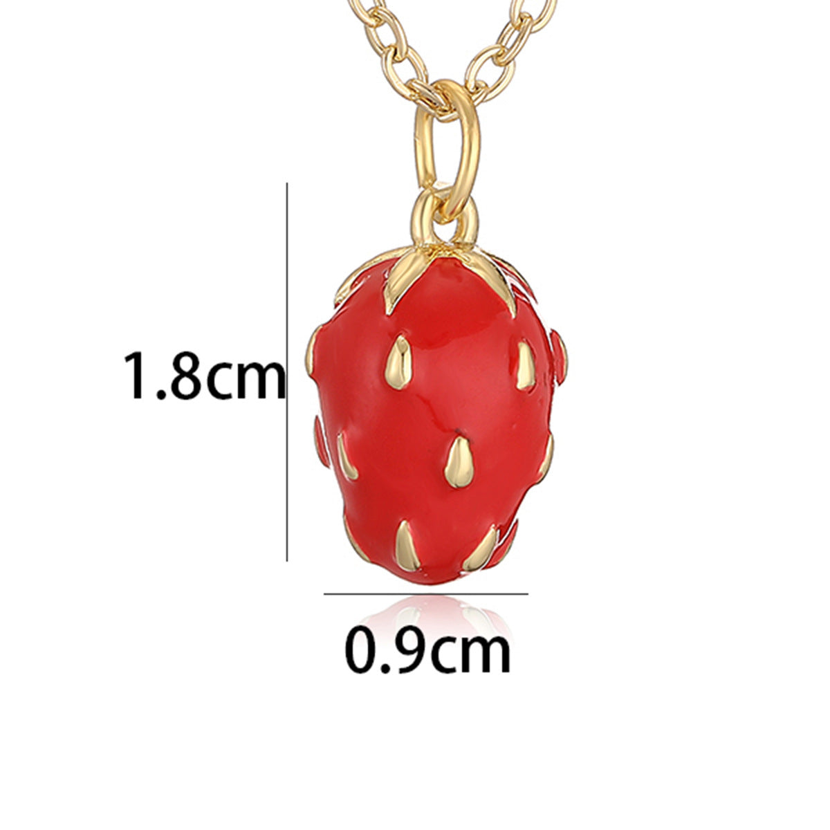 Barra de Abalorio de Frutas Esmaltadas Minimalistas con Baño de Oro de 18K