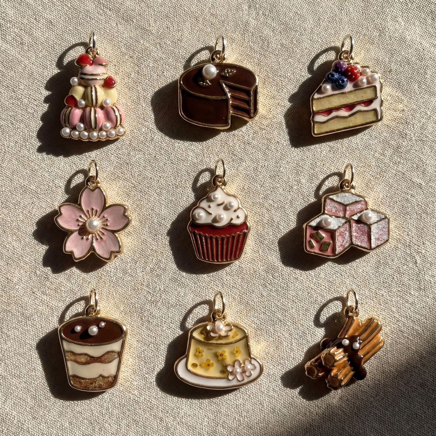 Sweet Plated Brass Food Series Charm Bar