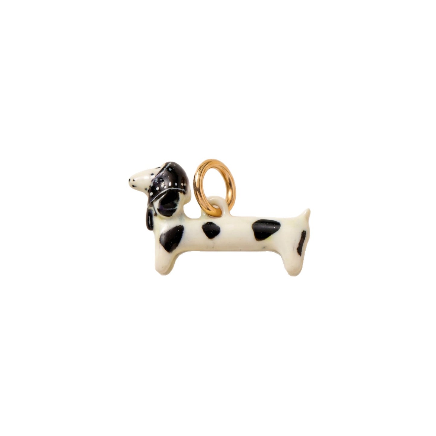 Vintage 18K Gold Plated Brass Animal Mushroom Drip Oil Charm Bar