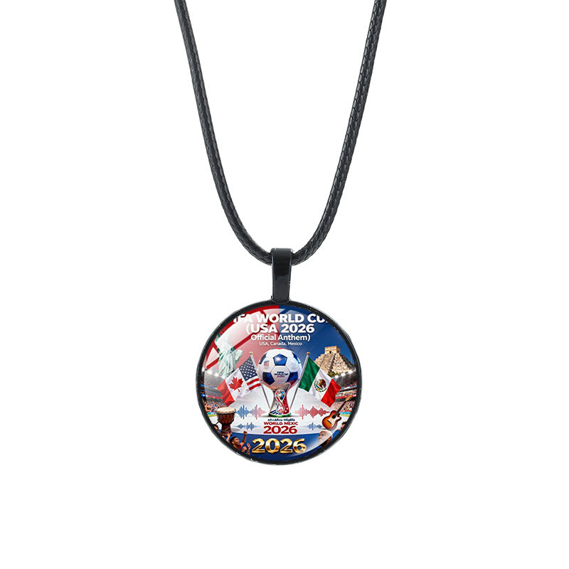Vintage Sporty Geometric Alloy Plated Crystal Pendant Necklace Unisex