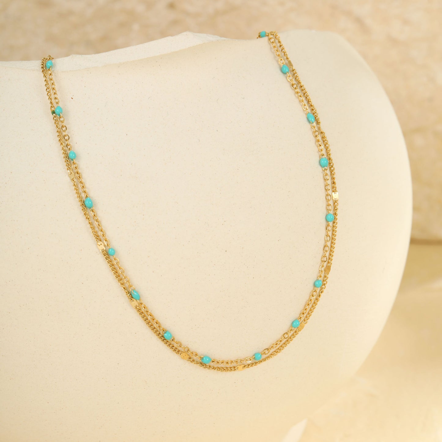 Cavigliera Minimalista Geometrica in Acciaio Inossidabile con Smalto Colorato per Uomo e Donna