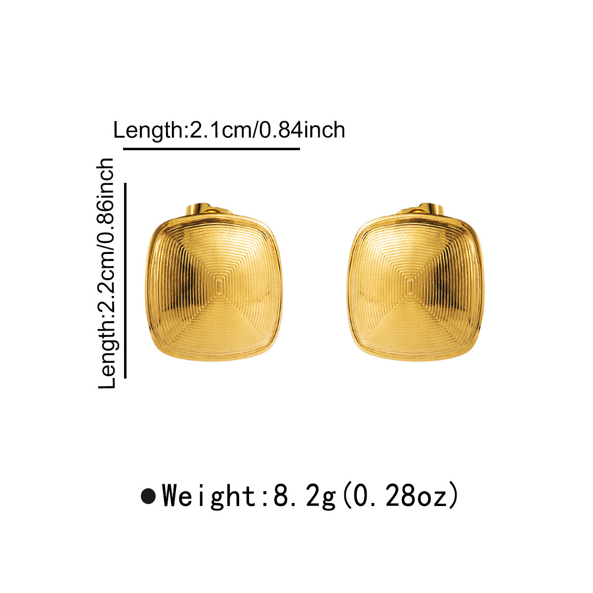 Pendientes minimalistas de acero inoxidable con luna geométrica y motivos florales con baño de oro para mujer
