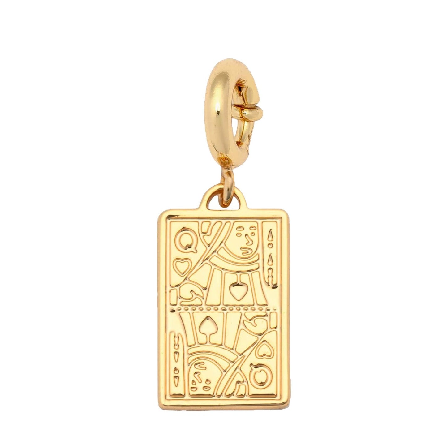 Vintage 18K Gold Plated Titanium Steel Heart Geometric Pendant Necklace with Cable Chain for Unisex DIY Charm Bar