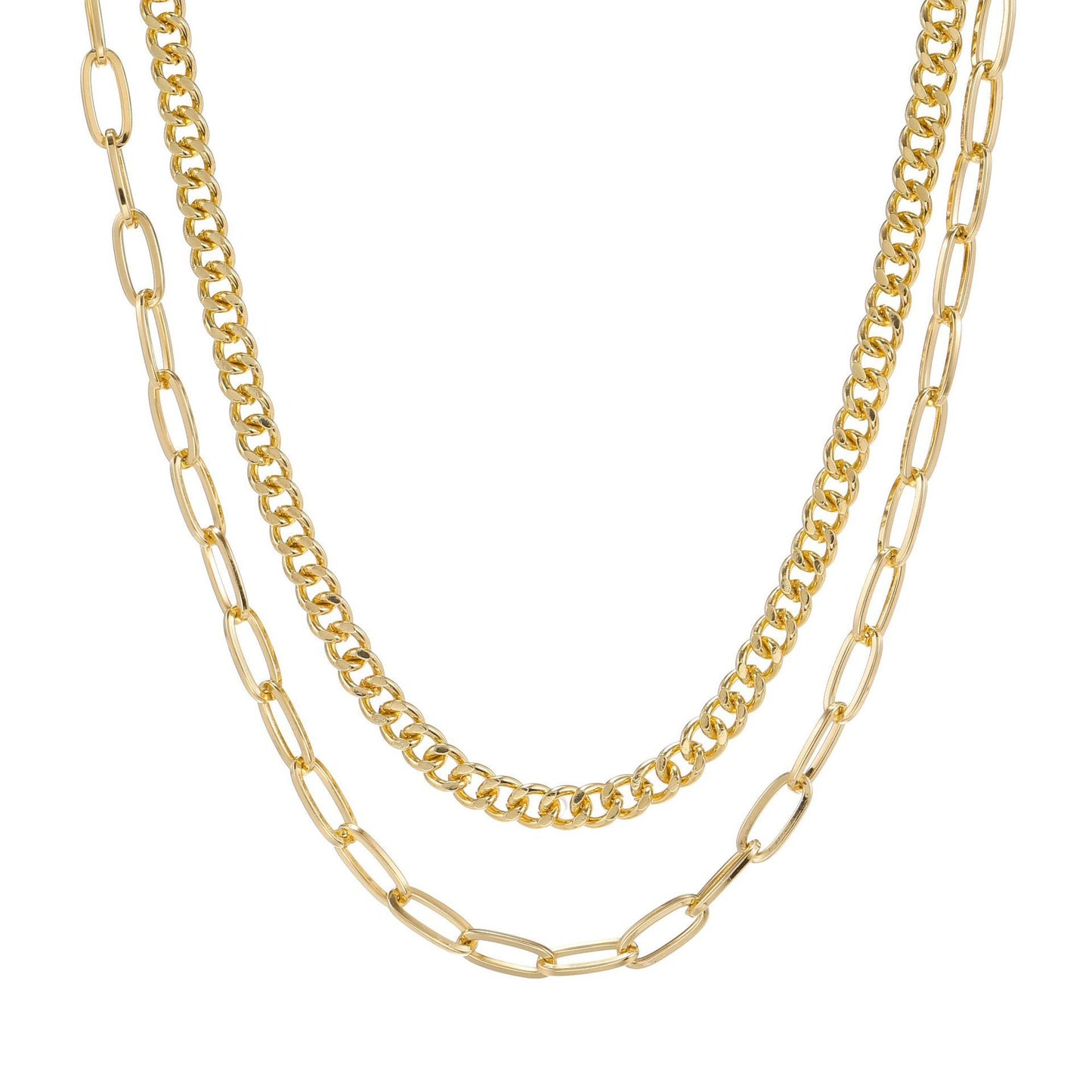 Casual Geometric Alloy Ball Chain Necklace