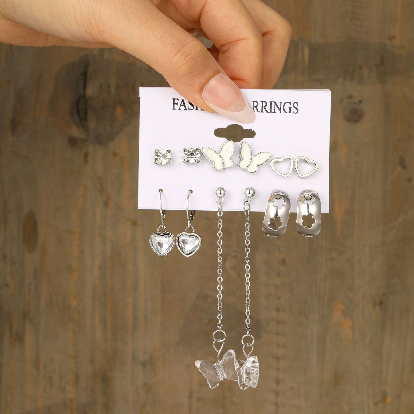 Fashion Geometric Round Gold Plated Zinc Alloy C-Shape Hoop Earrings with 925 Sterling Silver Posts