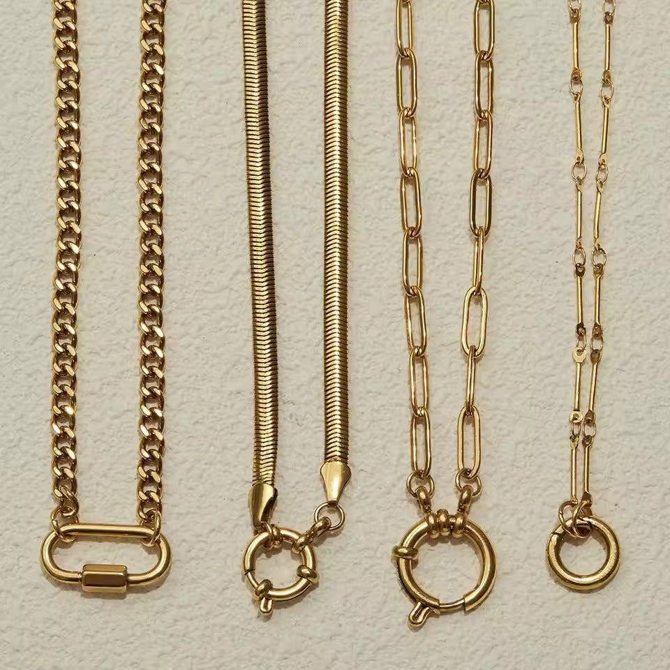 Charm a barra con perle minimalista in acciaio inossidabile per accessori fai-da-te di gioielli da donna