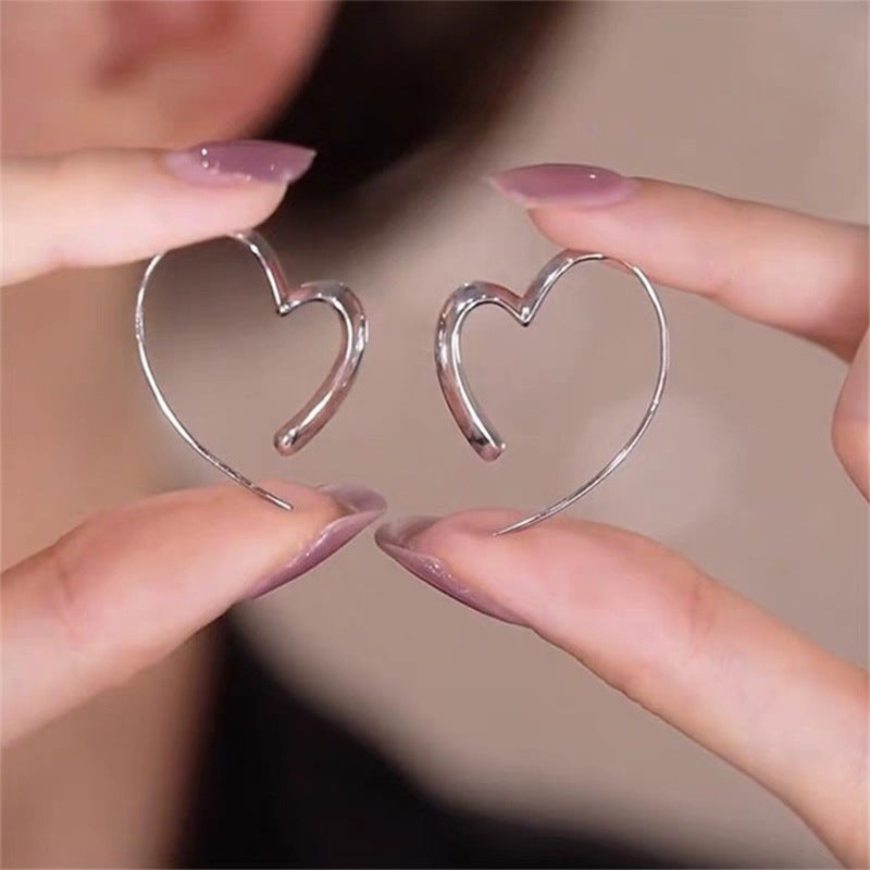 Orecchini a cerchio geometrici da donna in acciaio inossidabile placcato oro con perni in acciaio, stile chic