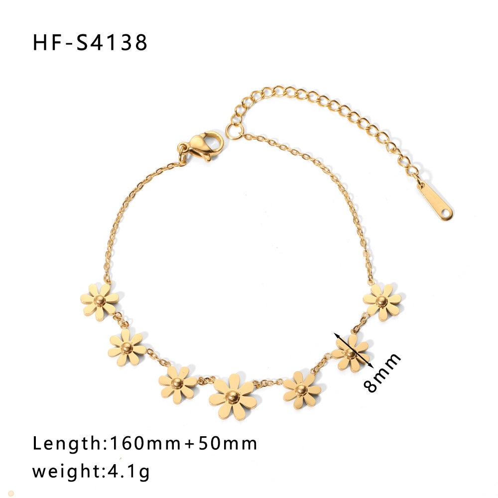 Minimalist Heart-Shaped Pearl Pendant Bracelet for Women with Titanium Steel Chain and Zircon Inlay