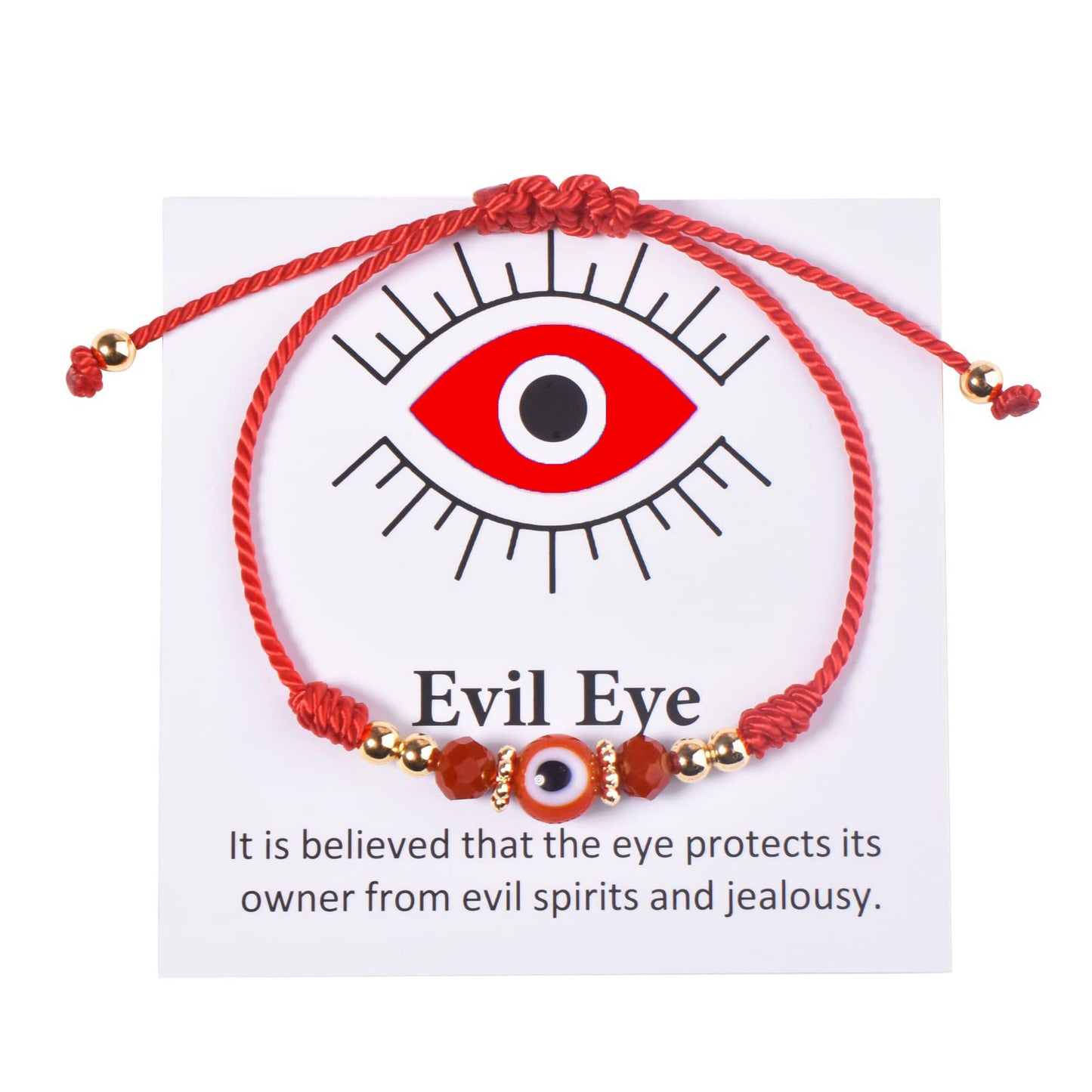 Vintage Minimalist Geometric Acrylic Evil Eye Braided Bracelet Unisex