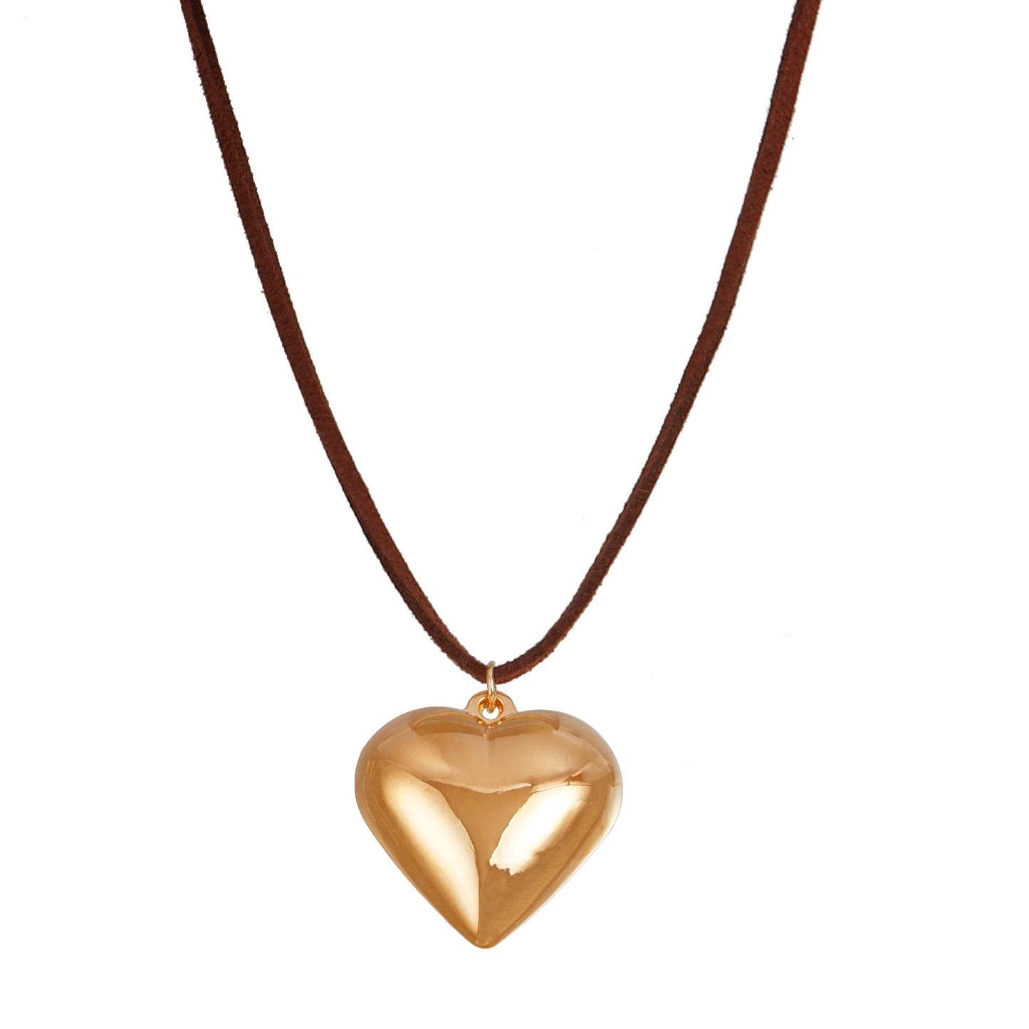 Punk Vintage Heart-Shaped Alloy Choker Necklace with Electroplated Finish for Women