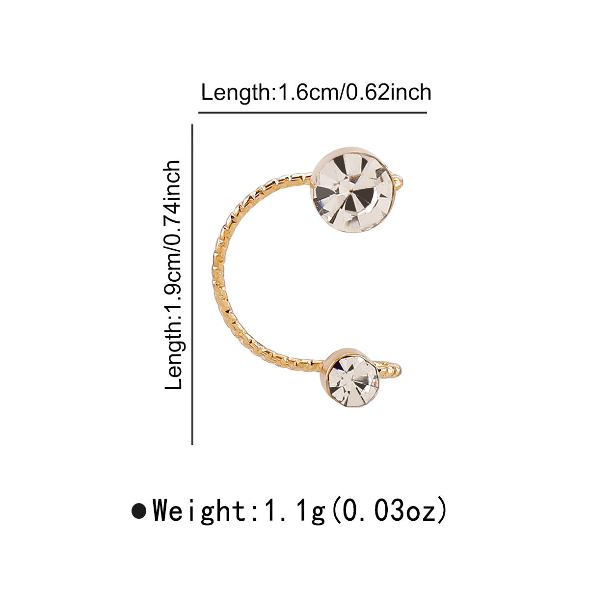 Orecchini a clip per donna a forma di stella, minimalisti e dolci, in lega con strass e perle simulate