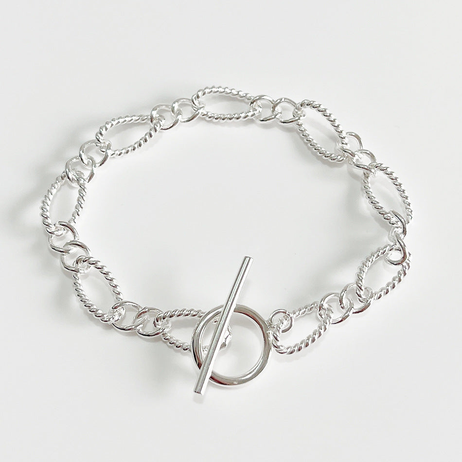 Minimalist Vintage 925 Sterling Silver Handmade Knot Bracelet for Women