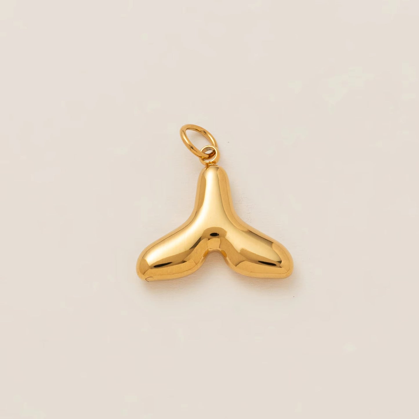 Vintage 18K Gold Plated Stainless Steel Conch Shell Charm Bar