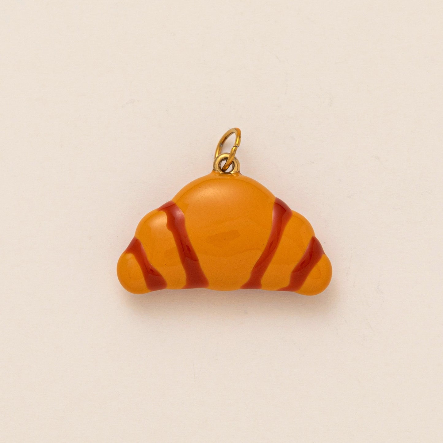 Elegant Minimalist Vintage Oval Geometric Brass Plated Bag Charm