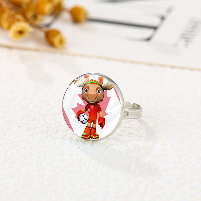 Anillo Deportivo de Aleación con Baño de Oro Joyería de Moda Unisex