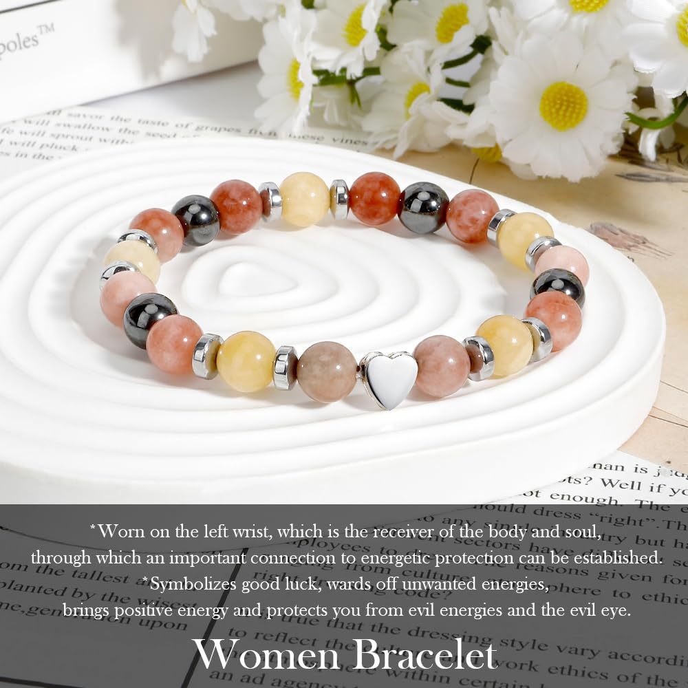 Minimalist Heart Stainless Steel Beaded Bracelet