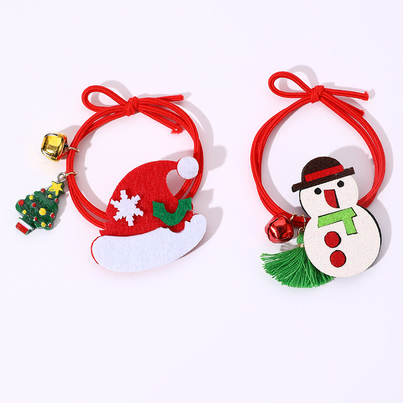 Fermacapelli per bambini con nappa a campana a forma di pupazzo di neve e albero di Natale in metallo