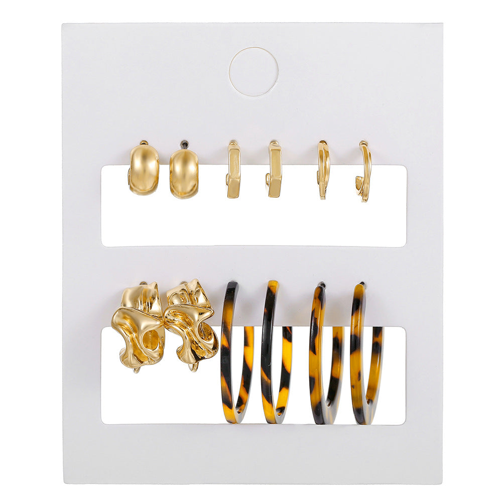 Minimalist Round Geometric Alloy Plated Earrings with Rhinestone and Pearl for Women