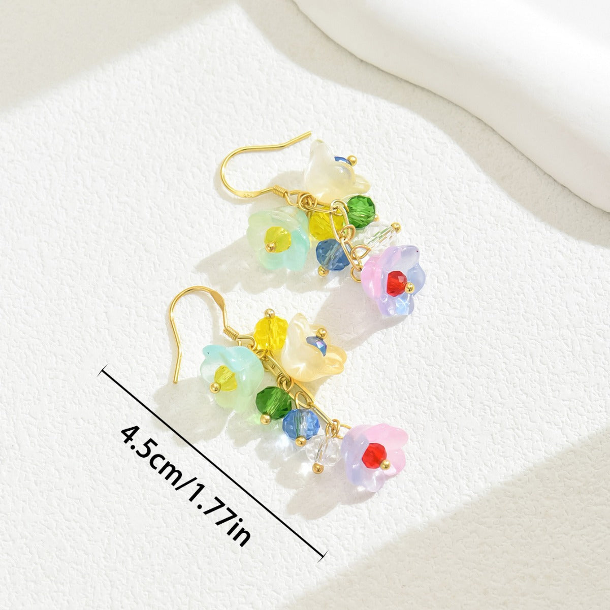 Orecchini Freschi Floreali con Design Fiore di Lillà Intrecciato a Mano in Lega con Perno in Acciaio Inossidabile