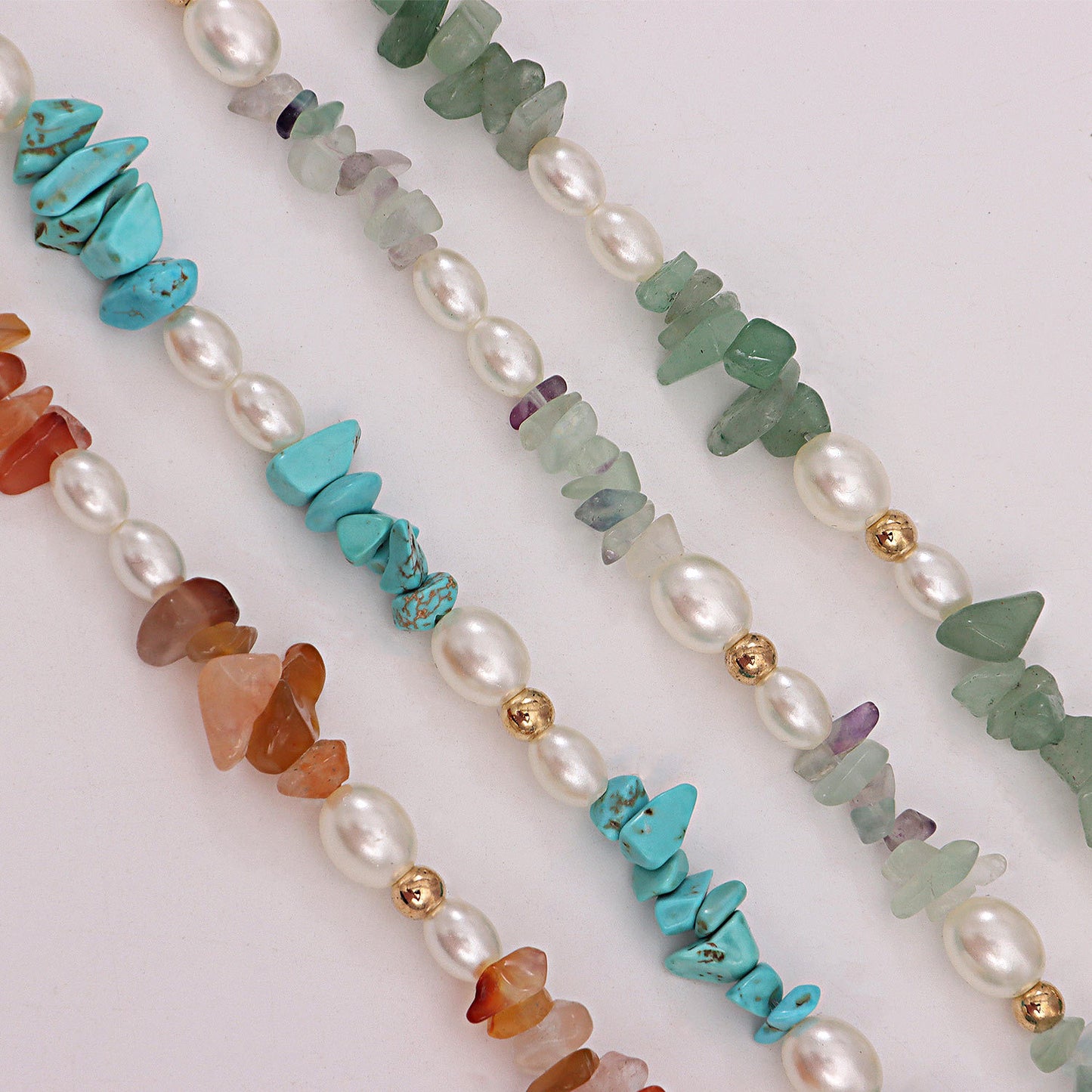 Bohemian Style Geometric Pendant Necklace with Gemstone Accents for Women