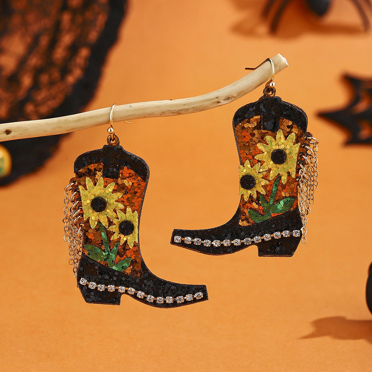 Pendientes de cuero sintético geométricos con forma de corazón y fruta, estilo étnico vintage, con postes de acero inoxidable galvanizado para mujer