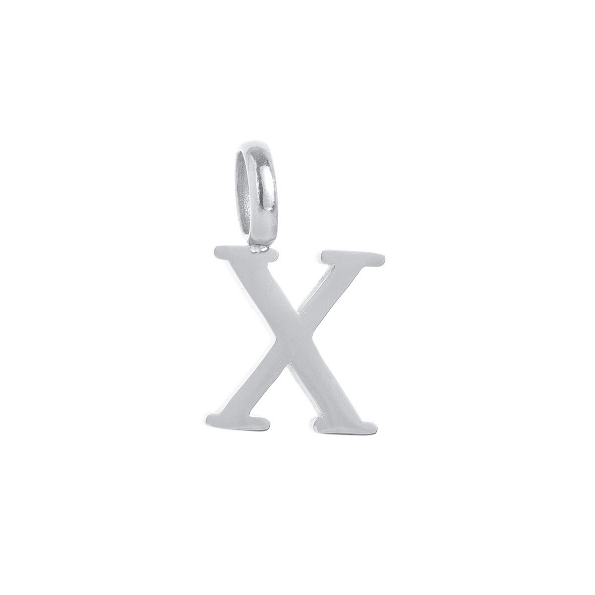 Minimalist Titanium Steel 18K Gold Plated PVD Letter Charm Bar