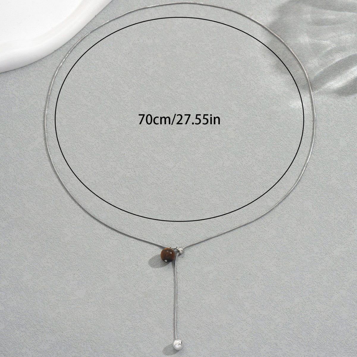 Collana con pendente geometrico in stile retrò in lega con intarsio di perle, catena lunga a strati con nappe