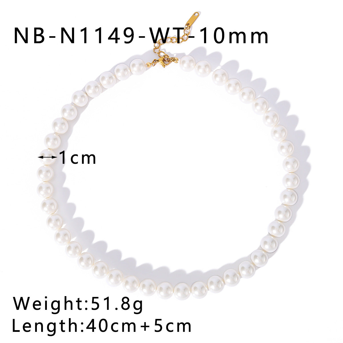 Minimalist Geometric Gray Pearl Necklace for Women Stainless Steel Pendant with 18K Gold Plating Snake Chain