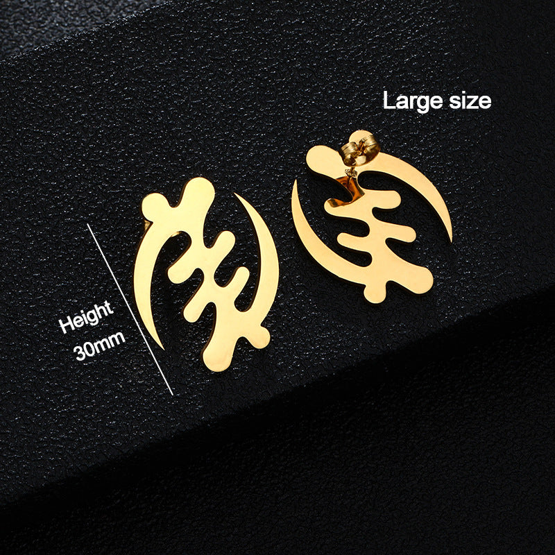 Pendientes de Acero Inoxidable Geométricos, Acabado Chapado en Oro, Joyería de Moda para Mujer, Regalo para Ella