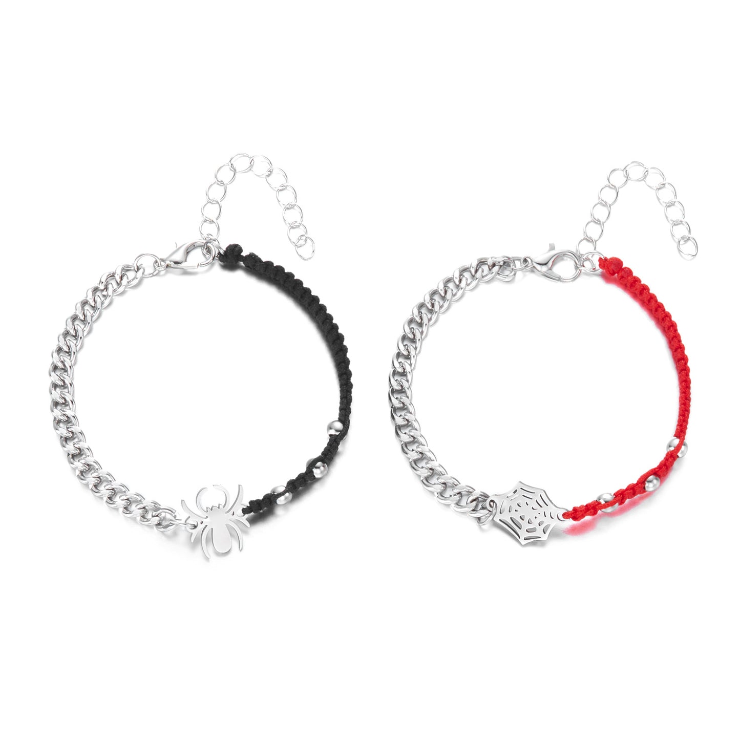 Gothic Style Spider Web Woven Bracelet in Alloy with Electroplating for Men and Women