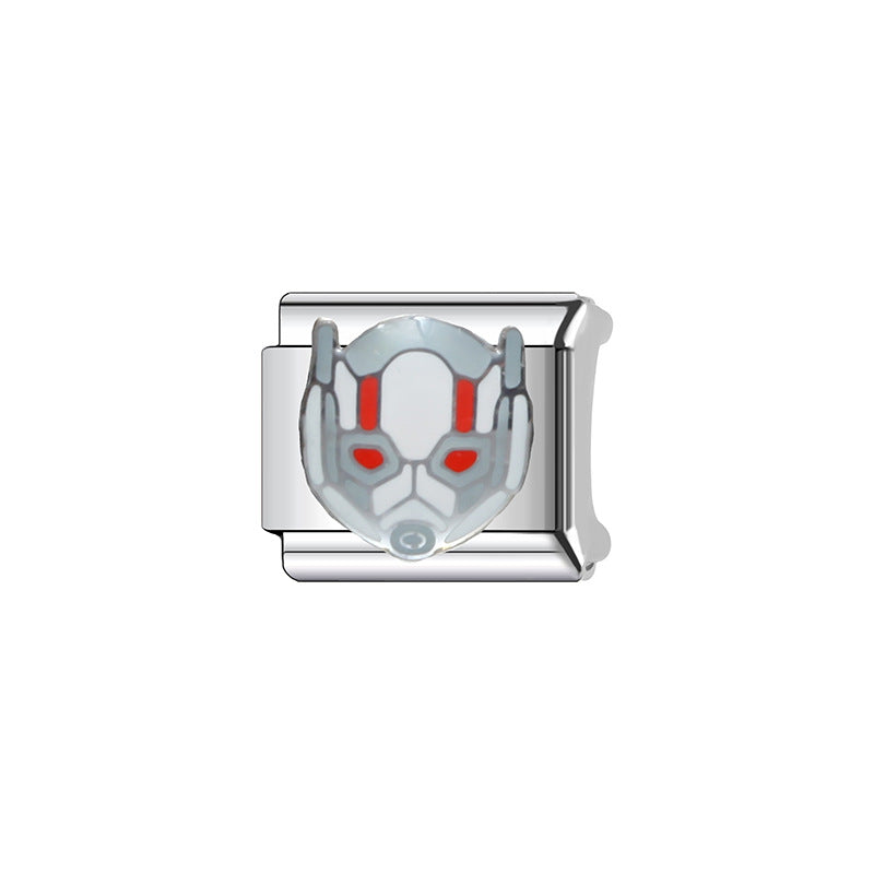 Cute Cartoon Character Stainless Steel Plated DIY Charm Bar Bracelet Unisex Fashion Gift