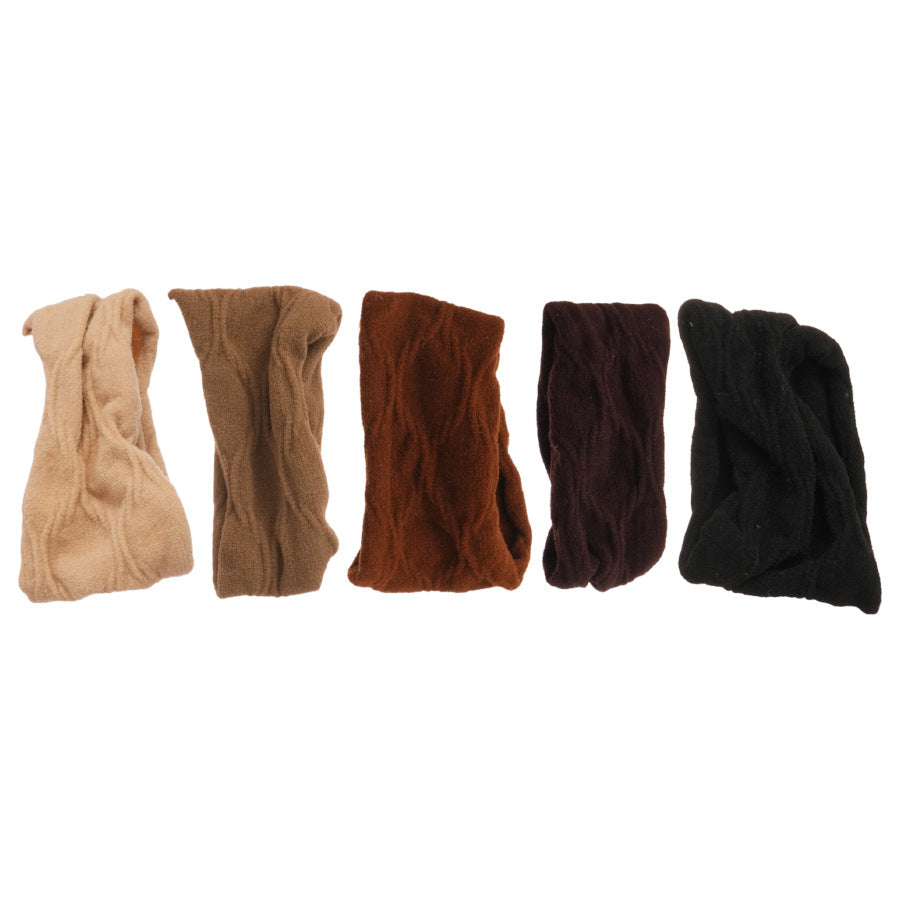 Set di elastici per capelli minimalisti e casual in tessuto con fiocco, ferma coda di cavallo elastico per donna
