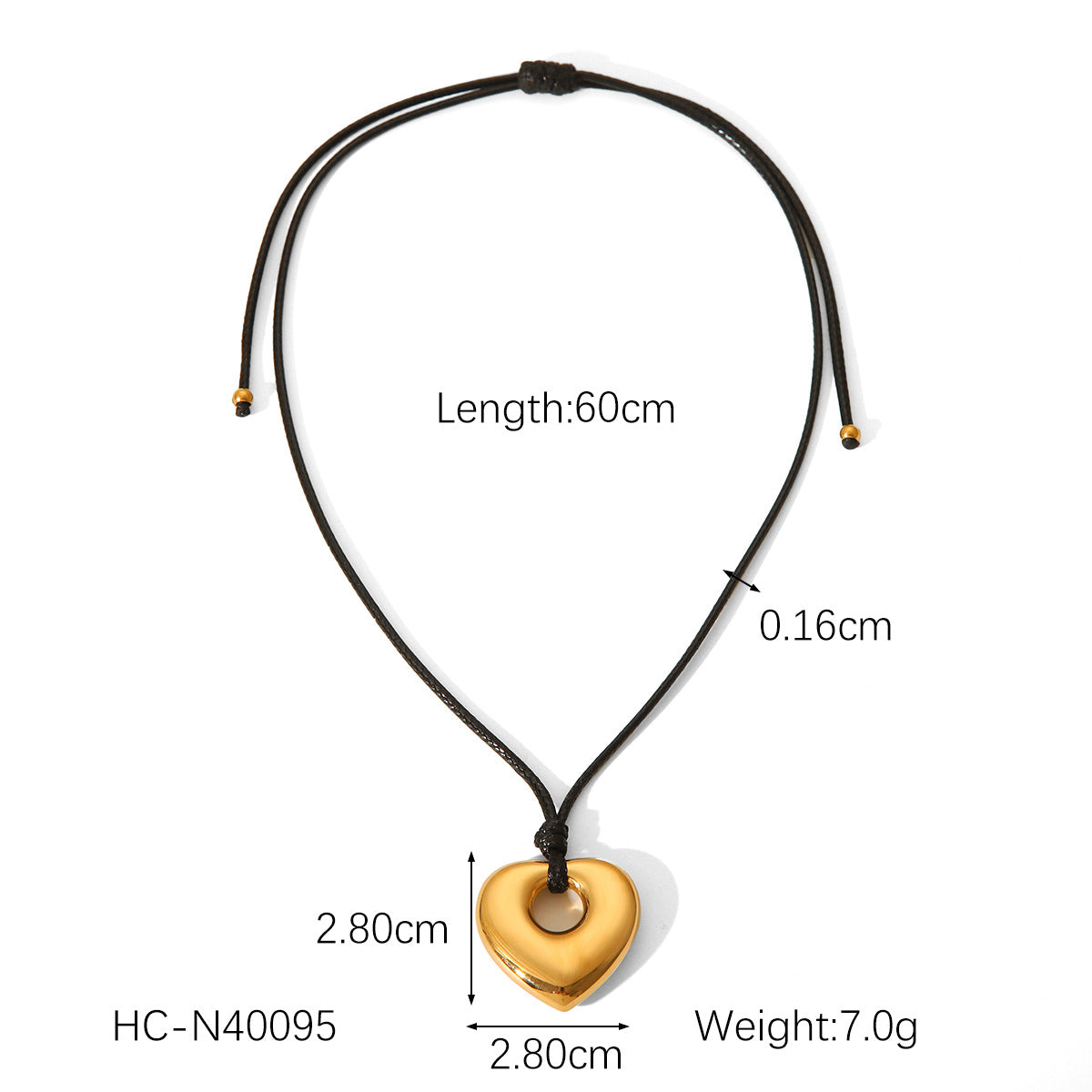 Minimalist Hollow Heart Stainless Steel Pendant Necklace for Women with Plated Finish