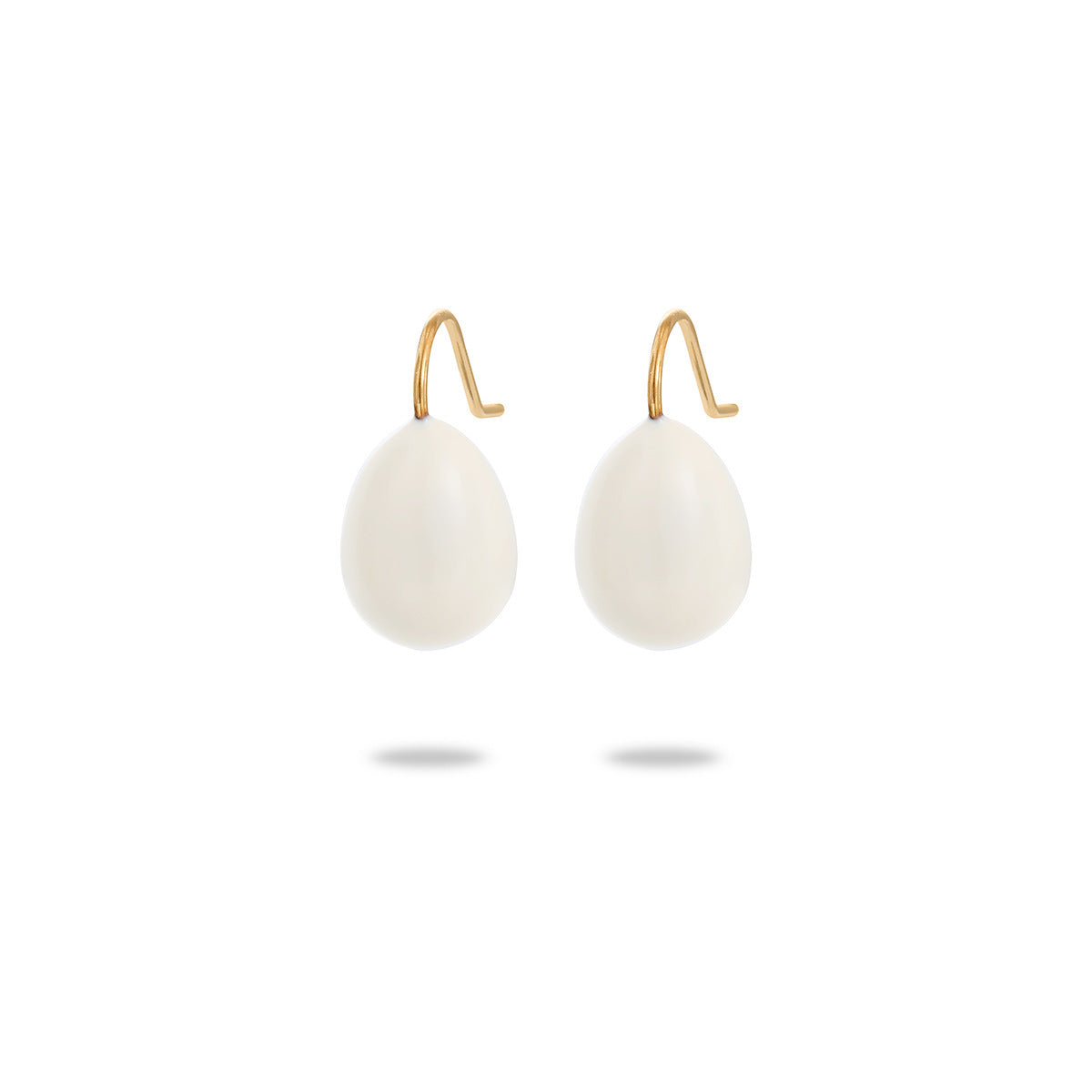 Pendientes minimalistas de acero inoxidable con esmalte de lágrima coloridos para mujer, a la moda, ligeros, lujosos, versátiles, hipoalergénicos y resistentes al deslustre
