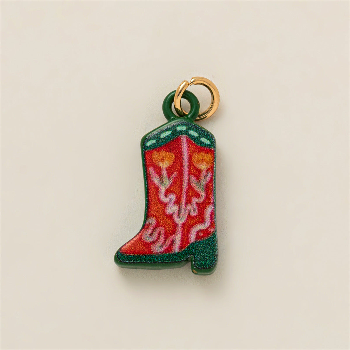 Fashion Gold Plated Brass Boot Charm Bar PVD Coated DIY Pendant
