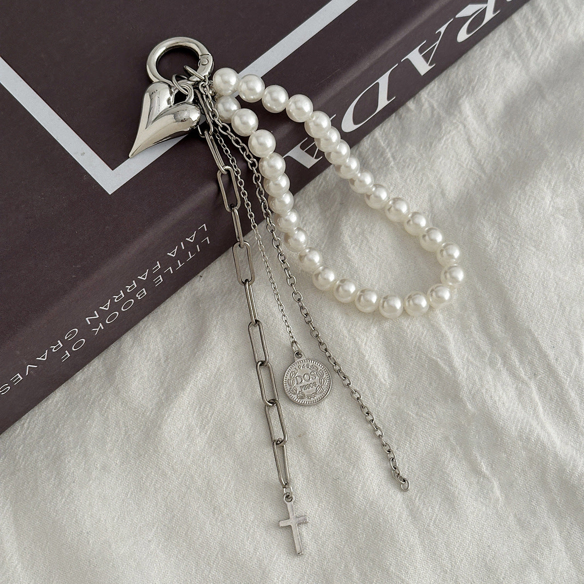 Minimalist Heart Zinc Alloy Plated Keychain Charm